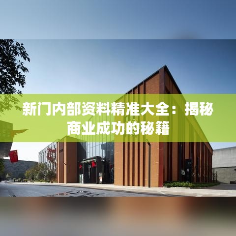新门内部资料精准大全：揭秘商业成功的秘籍