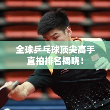 全球乒乓球顶尖高手直拍排名揭晓！