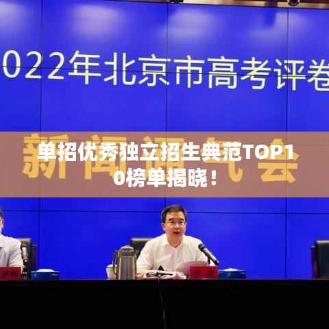 单招优秀独立招生典范TOP10榜单揭晓！