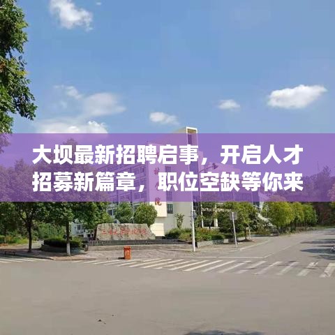 大坝最新招聘启事，开启人才招募新篇章，职位空缺等你来挑战！