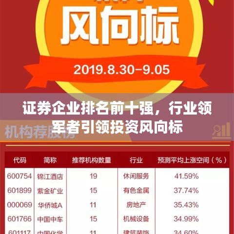 证券企业排名前十强，行业领军者引领投资风向标