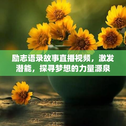 励志语录故事直播视频，激发潜能，探寻梦想的力量源泉