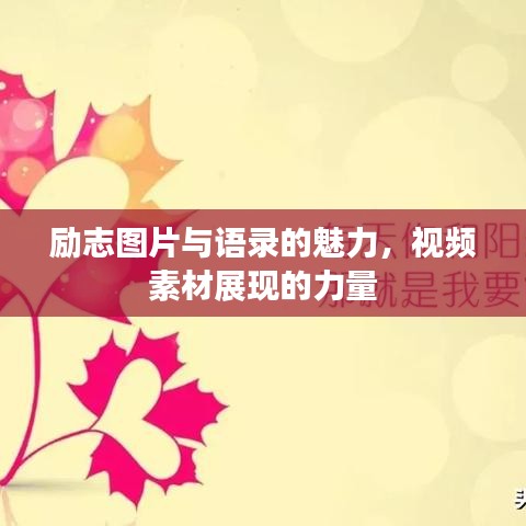 励志图片与语录的魅力，视频素材展现的力量