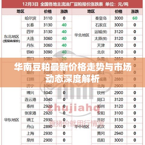 华南豆粕最新价格走势与市场动态深度解析