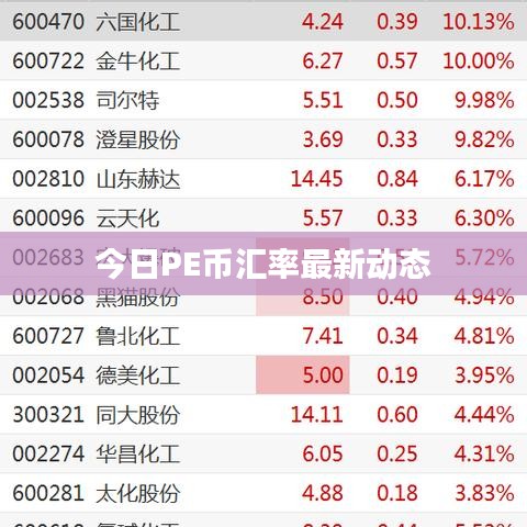 今日PE币汇率最新动态