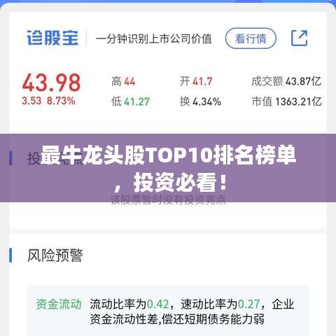 最牛龙头股TOP10排名榜单，投资必看！