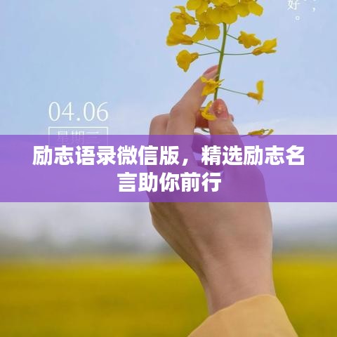 励志语录微信版，精选励志名言助你前行